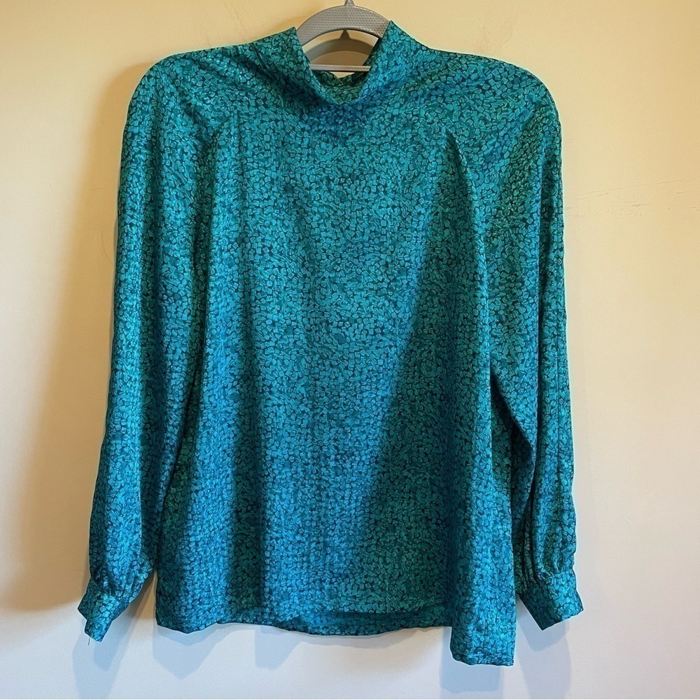 Pendleton Miss Sophisticate Button Mock Neck Top